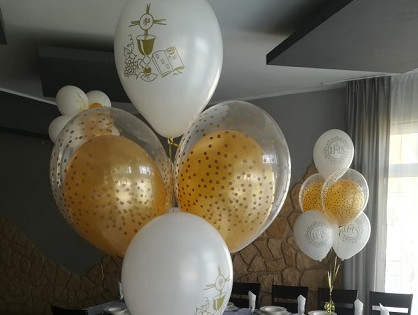 Balony z helem na komunię - Restauracja Gaspar Dzierżoniów