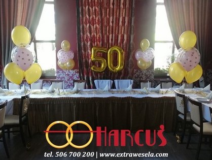 Balony z helem na 50-te urodziny - Restauracja Dolnośląska Ząbkowice Śląskie