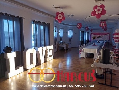 Hotel Miodowy Dzierżoniów - dekoracja sali weselnej